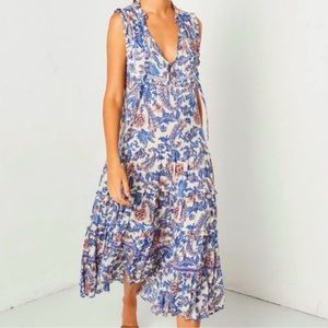 Spell blue & pink maxi dress